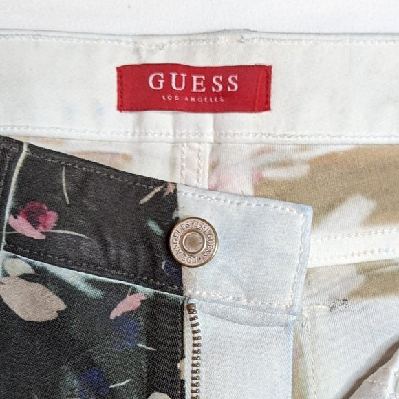 GUESS Annette Midrise Stretch Jeans in Floral Print Twill Size 26 Brand New - Picture 9 of 11